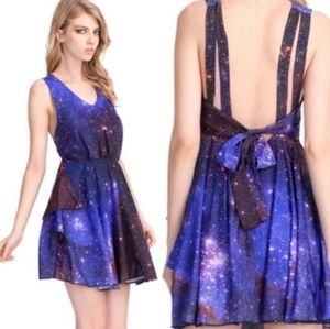 Galaxy Star Constellation Backless Bow Dress